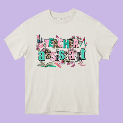 Teacher Assistant Heavy Core Tee Designed By Adodesignshop