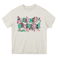 Cream teacher assistant Heavy Core Tee - AdoDesignShop
