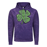 Cloud Purple leopard shamrock Vintage Hoodie - MaliasSmallBusiness