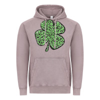 Vintage Zinc leopard shamrock Vintage Hoodie - MaliasSmallBusiness
