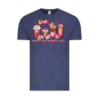 Vintage Denim happy valentine's day coffee cups Vintage Tee - MaliasSmallBusiness