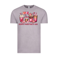Vintage Zinc happy valentine's day coffee cups Vintage Tee - MaliasSmallBusiness
