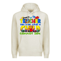 Oatmeal Heather teacher can hear what a child cannot say Premium Hoodie - CowGirlArtShop