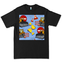 Black bulldozer seamles pattern Premium Tee - BundleAndBundleShop