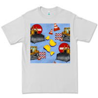 Dove Grey bulldozer seamles pattern Premium Tee - BundleAndBundleShop