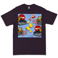 Plum bulldozer seamles pattern Premium Tee - BundleAndBundleShop