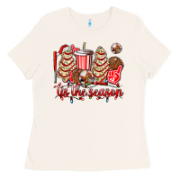 Bone tis the season christmas tree  cake baseball Ladies Tee - AdoDesignShop