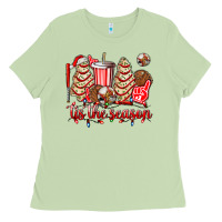 Matcha tis the season christmas tree  cake baseball Ladies Tee - AdoDesignShop