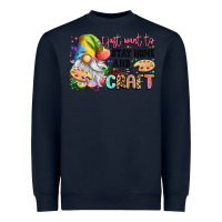 Navy i just want to stay home and craft Heavyweight Sweatshirt - LillyAllenDesigns