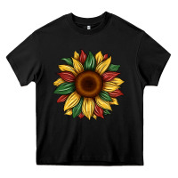 Black juneteenth sunflower Heavy Core Tee - Artiststas