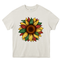 Cream juneteenth sunflower Heavy Core Tee - Artiststas
