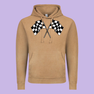 Race Flag Vintage Hoodie Designed By Maliassmallbusiness