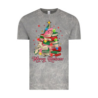 Cloud Rock merry bookmas christmas book tree Vintage Tee - MaliasSmallBusiness