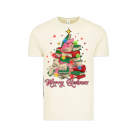 Vintage Arctic merry bookmas christmas book tree Vintage Tee - MaliasSmallBusiness