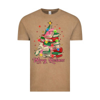 Vintage Coffee merry bookmas christmas book tree Vintage Tee - MaliasSmallBusiness