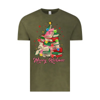 Vintage Olive merry bookmas christmas book tree Vintage Tee - MaliasSmallBusiness