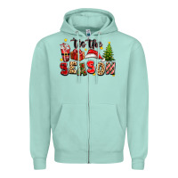 Seafoam tis the season christmas Zipper Hoodie - texasbilliewilder