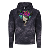 Cloud Black cowhide bull skull Vintage Hoodie - Jasminsmagicworld