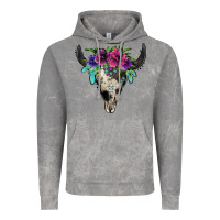 Cloud Rock cowhide bull skull Vintage Hoodie - Jasminsmagicworld