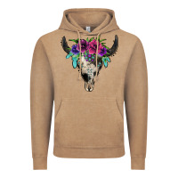 Vintage Coffee cowhide bull skull Vintage Hoodie - Jasminsmagicworld