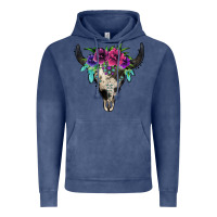 Vintage Denim cowhide bull skull Vintage Hoodie - Jasminsmagicworld