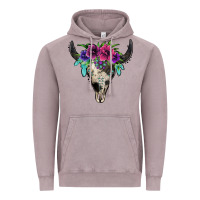Vintage Zinc cowhide bull skull Vintage Hoodie - Jasminsmagicworld