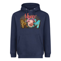 Navy Show mom pig Heavyweight Hoodie - CowGirlArtShop