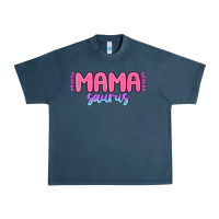 Midnight Navy mama saurus Urban Heavy Tee - MaliasSmallBusiness
