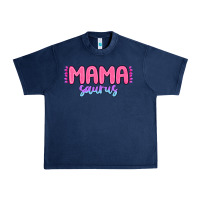Navy mama saurus Urban Heavy Tee - MaliasSmallBusiness
