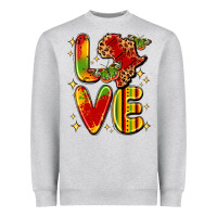 Heather Grey love juneteenth Heavyweight Sweatshirt - LillyAllenDesigns