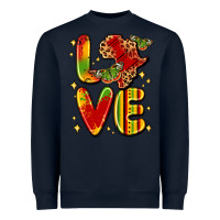 Navy love juneteenth Heavyweight Sweatshirt - LillyAllenDesigns