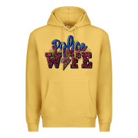Antique Gold police wife with lightning bolt Premium Hoodie - CowGirlArtShop