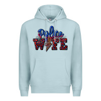 Blue Mist police wife with lightning bolt Premium Hoodie - CowGirlArtShop