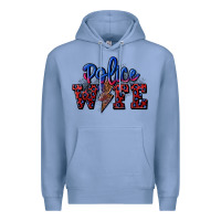Colony Blue police wife with lightning bolt Premium Hoodie - CowGirlArtShop