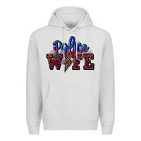Dove Grey police wife with lightning bolt Premium Hoodie - CowGirlArtShop