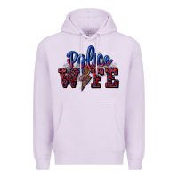 Lilac police wife with lightning bolt Premium Hoodie - CowGirlArtShop