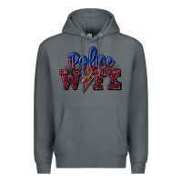 Rock police wife with lightning bolt Premium Hoodie - CowGirlArtShop