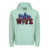 Seafoam police wife with lightning bolt Premium Hoodie - CowGirlArtShop
