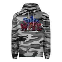 Slate Camo police wife with lightning bolt Premium Hoodie - CowGirlArtShop