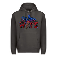 Smoke police wife with lightning bolt Premium Hoodie - CowGirlArtShop