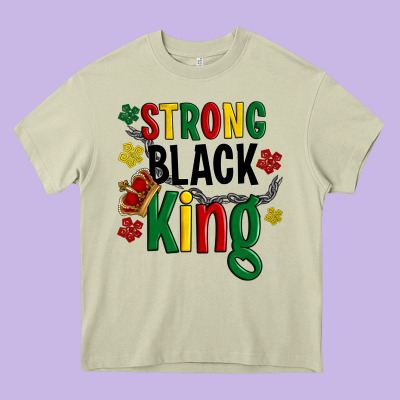 Strong Black King Heavy Core Tee Designed By Artiststas