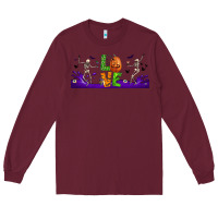 Burgundy love halloween  libbey glass Long Sleeve Tee - BundleAndBundleShop
