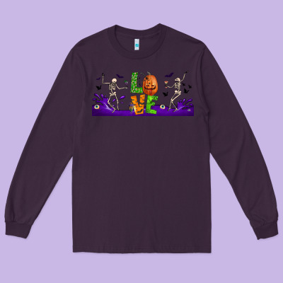 Love Halloween  Libbey Glass Long Sleeve Tee Designed By Bundleandbundleshop