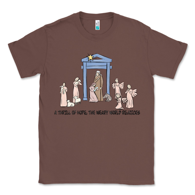 A Thrill Of Hope Nativity Classic Tee by MaliasSmallBusiness | Teevron