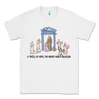 White a thrill of hope nativity Classic Tee - MaliasSmallBusiness