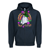 Navy Boo-tiful ghost Zipper Hoodie - NancyCooperArtShop