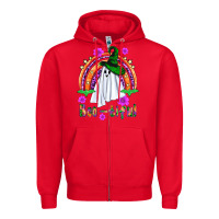 Red Boo-tiful ghost Zipper Hoodie - NancyCooperArtShop