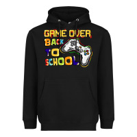 Black Game over back to school Heavyweight Hoodie - CowGirlArtShop