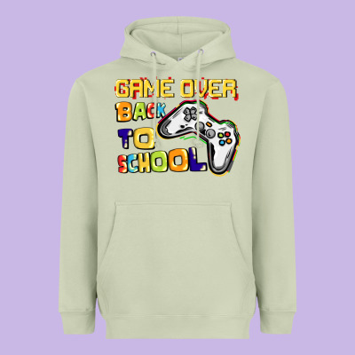 Game Over Back To School Heavyweight Hoodie Designed By Cowgirlartshop