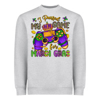 Heather Grey i paused my game for mardi gras Heavyweight Sweatshirt - LillyAllenDesigns